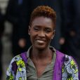  Rokhaya Diallo après le défilé l'Oréal à Paris le 3 octobre 2021. 