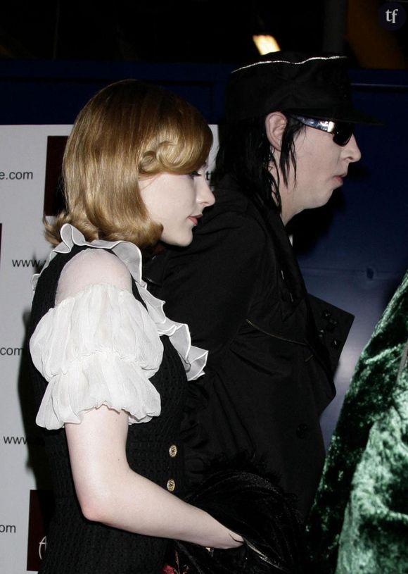 Marilyn Manson et Evan Rachel Wood à un concert le 10 décembre 2007 à Londres