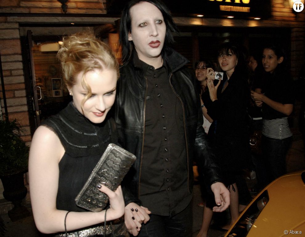Marilyn Manson et Evan Rachel Wood sortent au restaurant à Toronto le 8 septembre 2007