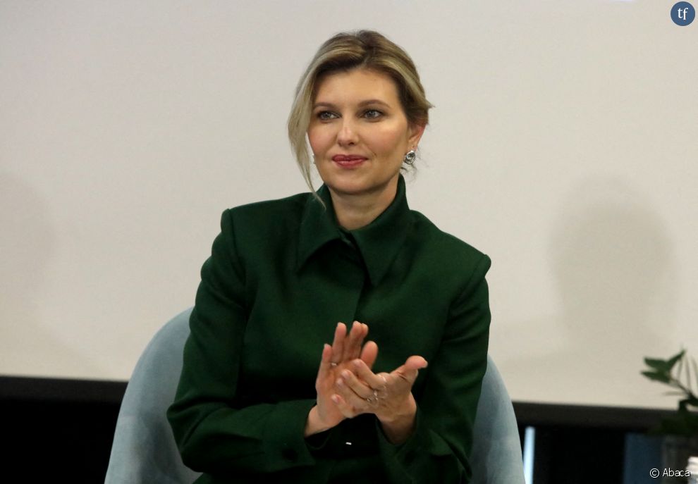  La Première dame ukrainienne Olena Zelenska le 21 février 2022 à Kyiv, 