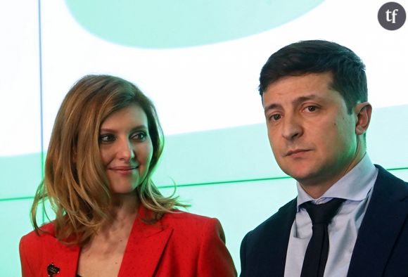 Volodymyr Zelenskyy et sa femme Olena Zelenska en mars 2019 à Kyiv