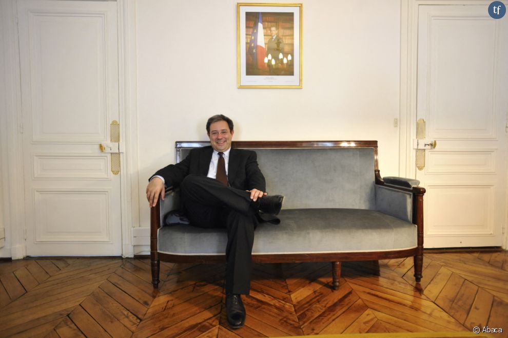 Le conseiller politique Jérôme Peyrat dans son bureau à l&#039;Elysée à Paris, France, le 10 avril 2008