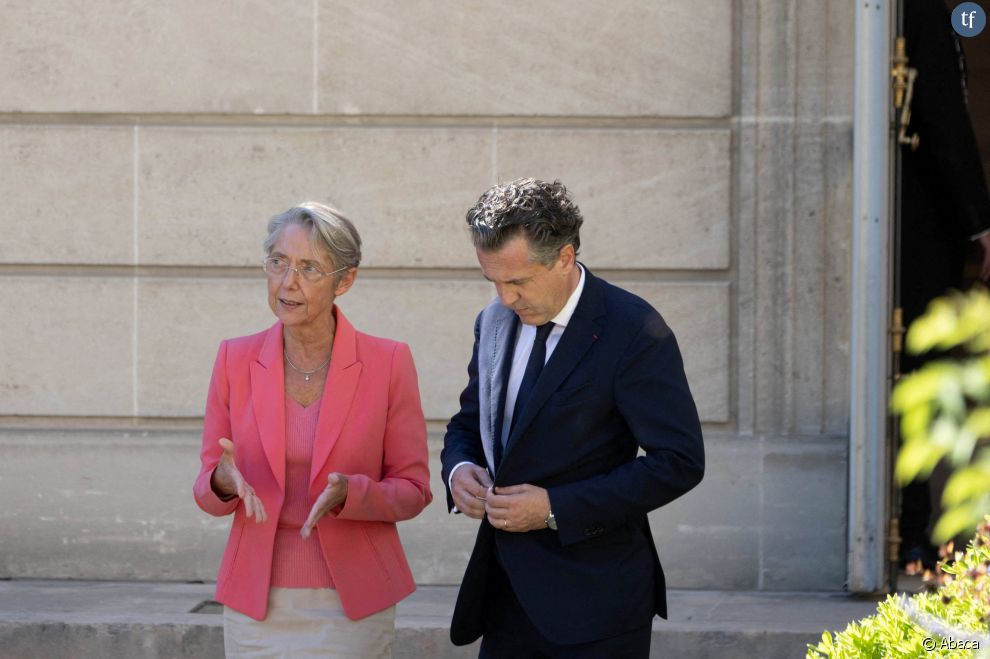 Elisabeth Borne et Christophe Béchu, ministre de la Transition écologique et de la cohésion des territoires le 4 juillet 2022