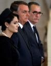 Le président brésilien Jair Bolsonaro et son épouse aux funérailles de la reine Elizabeth II le 18 septembre 2022 à Londres