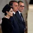 Le président brésilien Jair Bolsonaro et son épouse aux funérailles de la reine Elizabeth II le 18 septembre 2022 à Londres