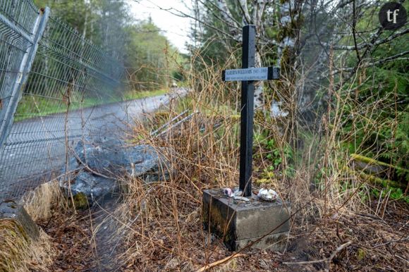 Sur la "Route des larmes", site à la mémoire d'Alberta Williams, 24 ans. Près de Terrace, en Colombie-Britannique, le 30 avril 2024
