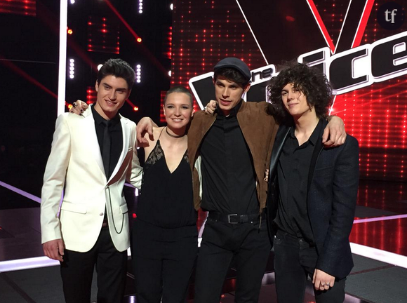 Les quatre finalistes de The Voice 4 : Lilian, Anne Sila, David et Côme