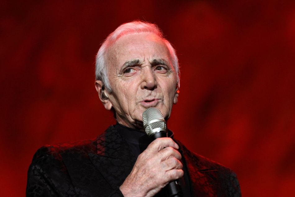 Le chanteur Charles Aznavour