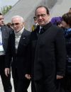 Charles Aznavour et François Hollande pendant les commémorations du génocide arménien