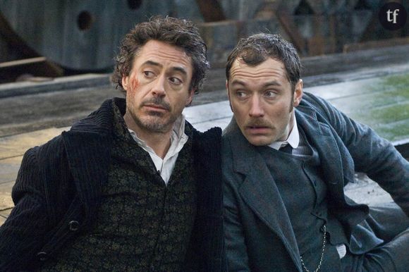 Robert Downey Jr. et Jude Law dans le film Sherlock Holmes.