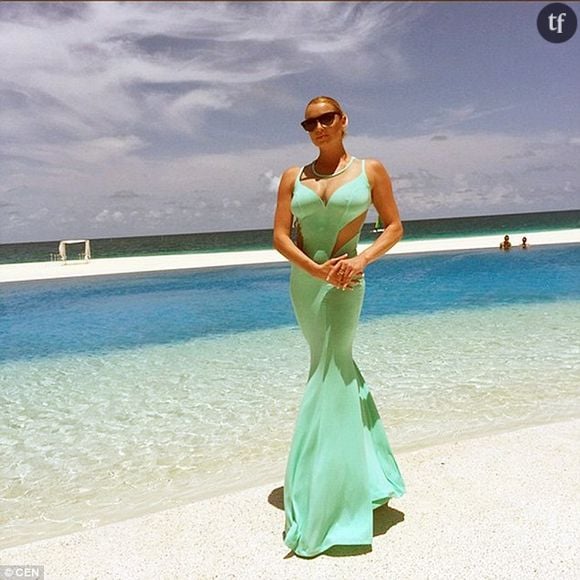 Anastasia Volochkova lors de ses vacances aux Maldives.