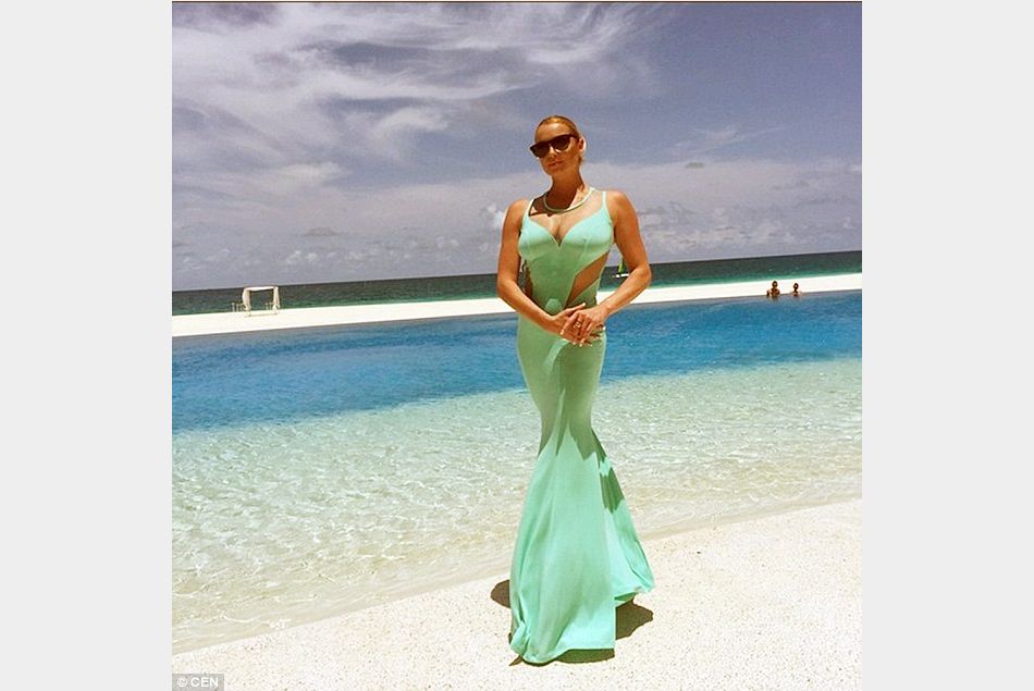 Anastasia Volochkova lors de ses vacances aux Maldives.