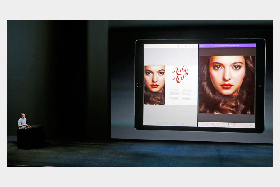 Le sourire artificiel forcé de ce mannequin a entaché la sortie du nouvel iPad d'Apple en collaboration avec Adobe...