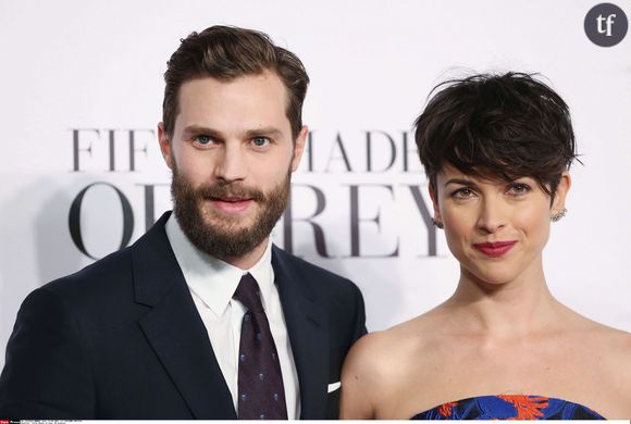 Jamie Dornan et Amelia Warner lors de la première de 50 Shades of Grey à Londres en février 2015