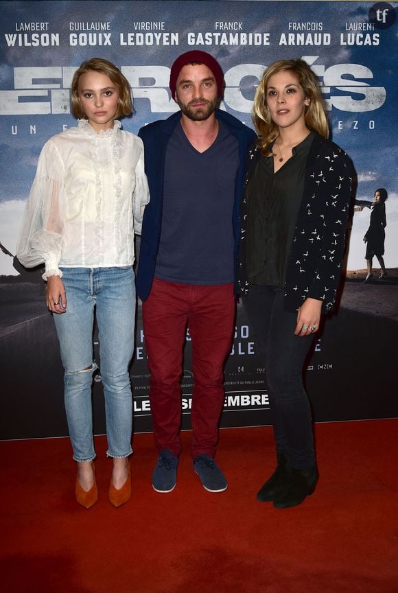  Lily-Rose Depp, Guillaume Gouix et Alysson Paradis - Avant-Première du film "Les Enragés" au cinéma UGC Les Halles à Paris le 28 septembre 2015. 