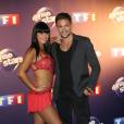   Olivier Dion et Candice Pascal - Photocall Danse avec les stars 6 devant TF1 à Boulogne-Billancourt, le 7 octobre 2015.  