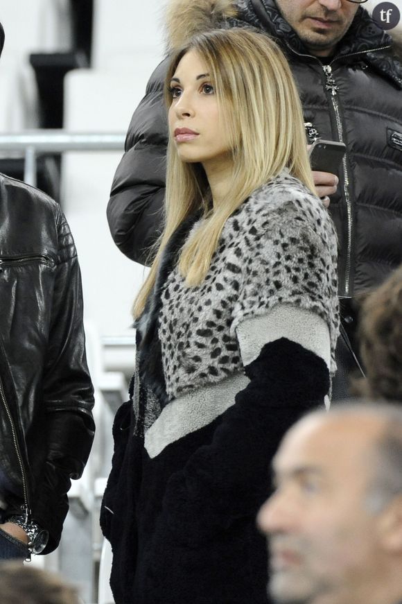  Fanny, la compagne de Mathieu Valbuena - People au match amical France-Suède au stade Vélodrome à Marseille, le 18 novembre 2014.