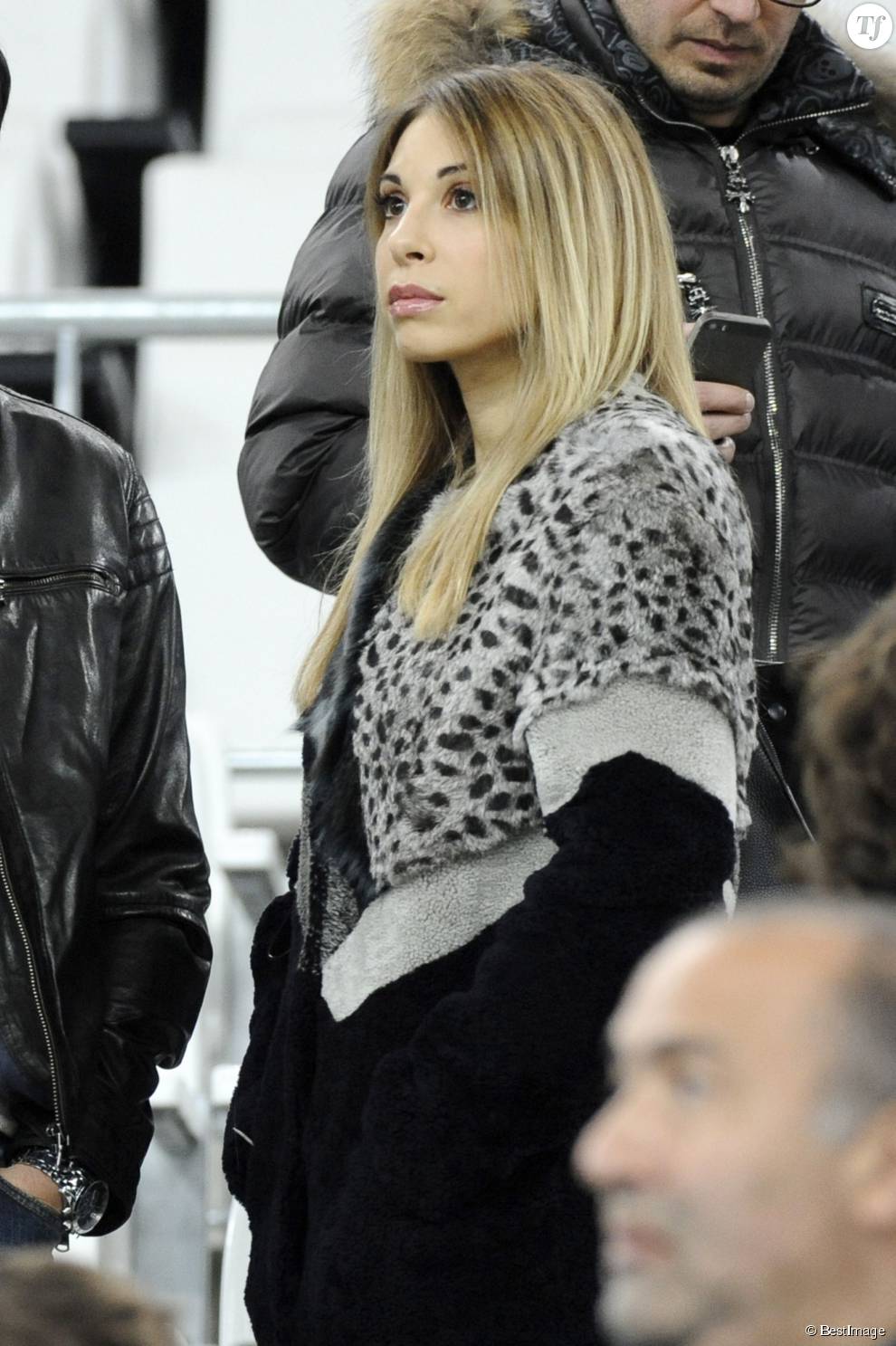   Fanny, la compagne de Mathieu Valbuena - People au match amical France-Suède au stade Vélodrome à Marseille, le 18 novembre 2014. 