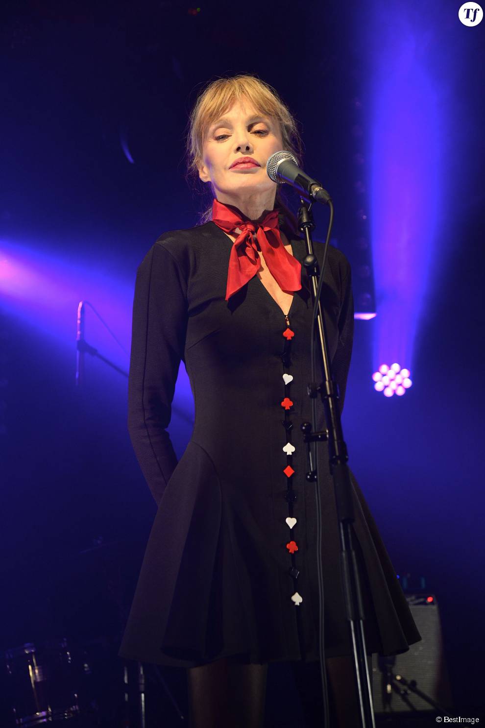  Arielle Dombasle - Showcase privé de Arielle Dombasle &amp;amp; The Hillbilly Moon Explosion au Bus Palladium à Paris. Le 24 septembre 2015  