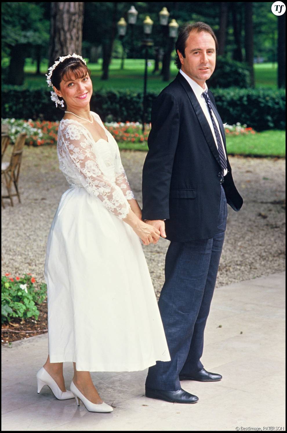 Michel et Geneviève Delpech le jour de leur mariage en juillet 1985