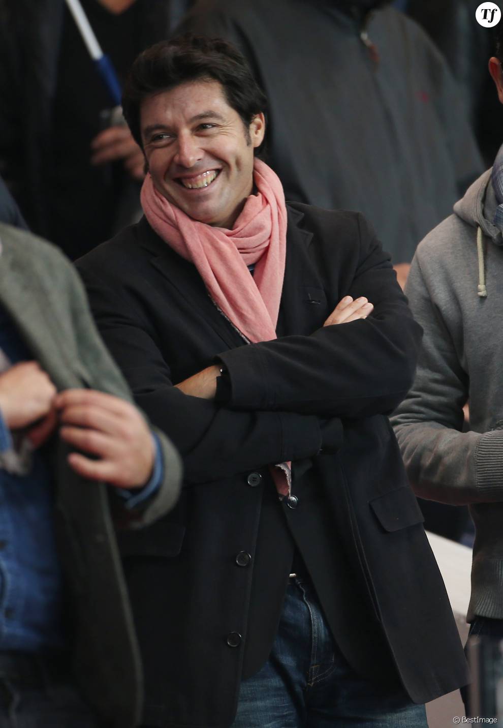  Sébastien Grosjean - People assistent au match de football PSG contre Monaco au Parc des Princes à Paris le 5 octobre 2014. Le match s&#039;est soldé par un match nul 1-1  