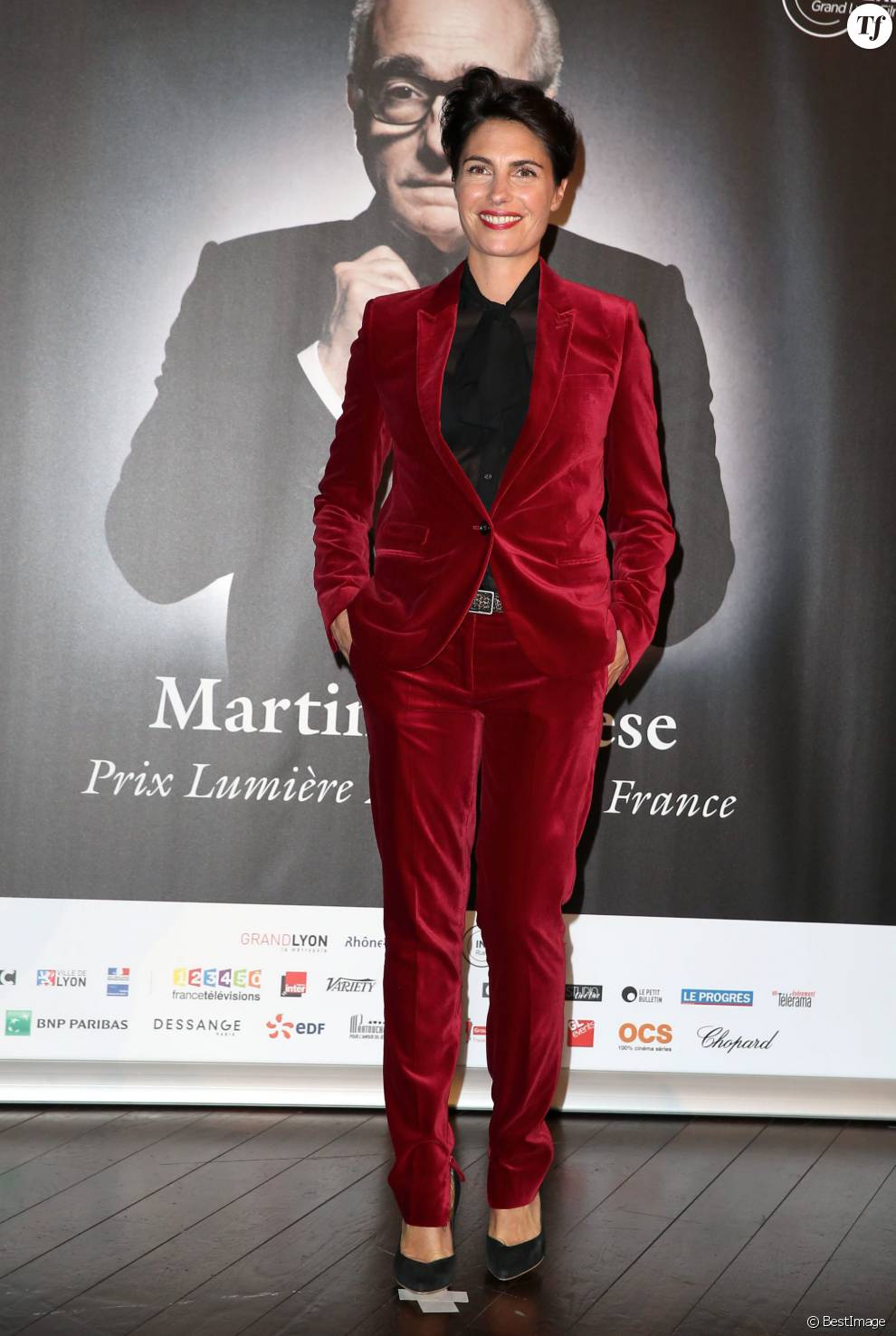   Alessandra Sublet - Photocall de la cérémonie de remise du prix Lumière à Martin Scorsese lors du festival Lumière 2015 (Grand Lyon Film Festival) à Lyon. Le 16 octobre 2015  