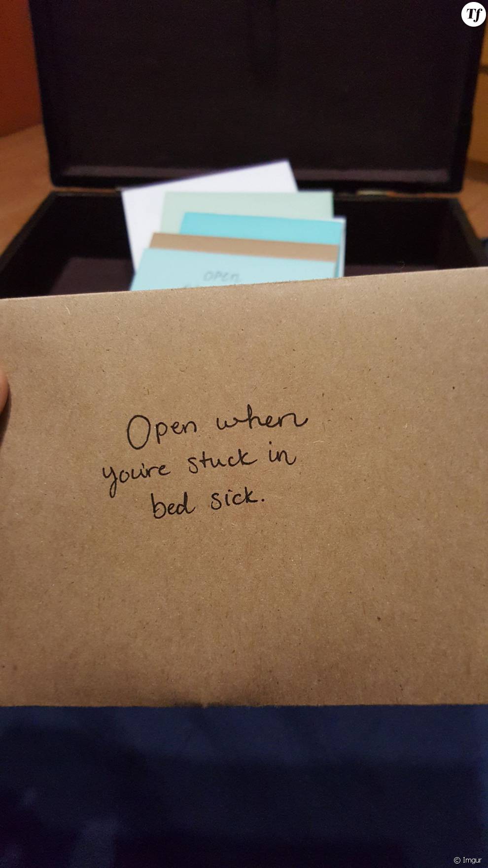 &quot;A ouvrir quand tu es malade et coincé au lit&quot;