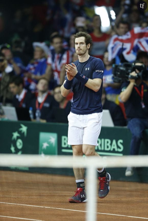 Andy Murray - La victoire de l'Angleterre en finale de la Coupe Davis à Ghent le 28 novembre 2015 © Philippe Buissin / Bestimage 