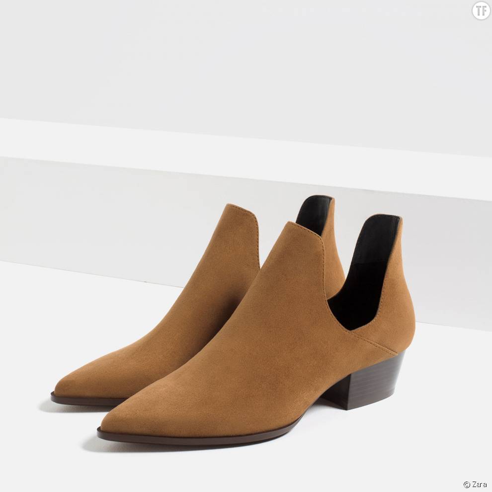   Boots ouvertes Zara, 39,95 euros   