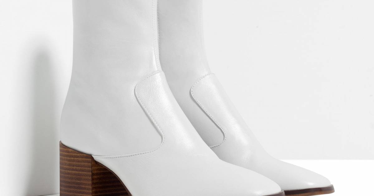 zara bottines blanches