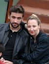  Audrey Lamy et son compagnon Thomas aux Internationaux de France de tennis de Roland Garros à Paris le 1er juin 2014.  