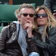   Denis Brogniart et sa femme Hortense assistent au match de Gael Monfils au 2eme Tour des Internationaux de France de tennis de Roland Garros le 29 mai 2013.  
