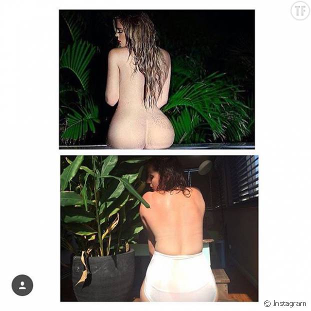 La photo dénudée de Khloe Kardashian... et celle de Celeste! (©Instagram celestebarber )
