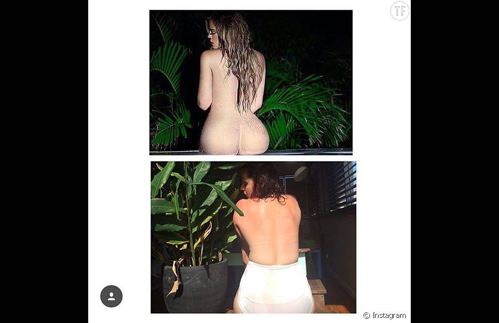La photo dénudée de Khloe Kardashian... et celle de Celeste! (©Instagram  celestebarber  )