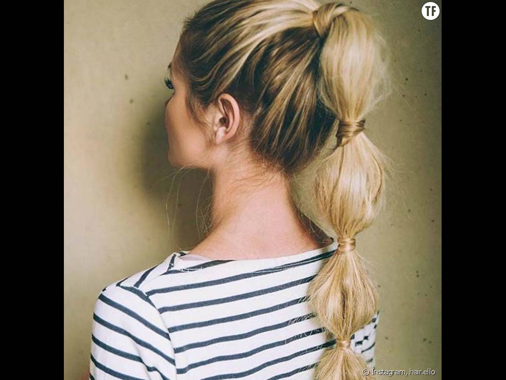 Sur Instagram, la bubble ponytail se travaille sous toutes les coutures.