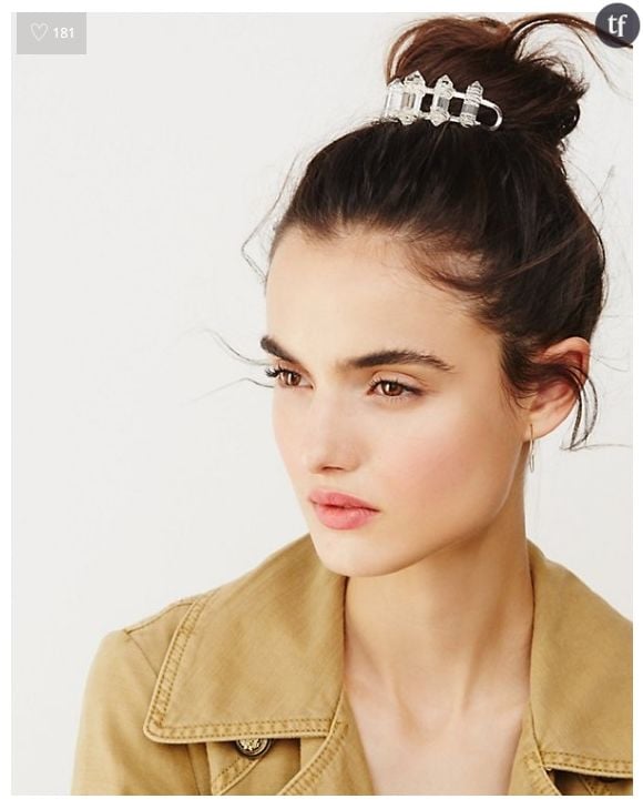 Bun cuff effet crystal Free People