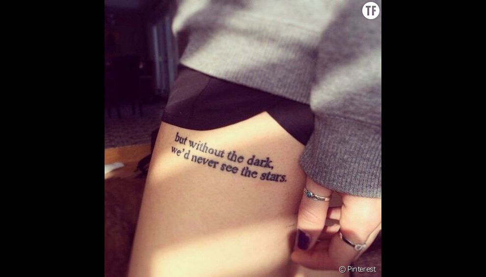 Idées tatouage citation : &quot;Mais sans la nuit, nous ne verrions jamais les étoiles&quot;