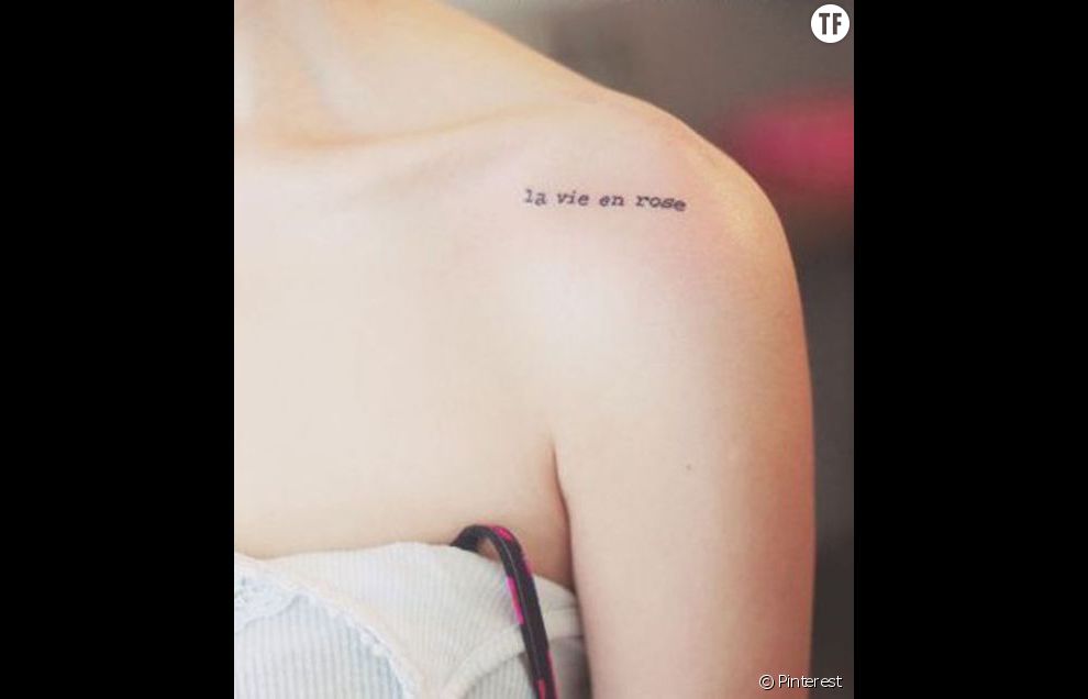 Idées tatouage citation : &quot;La vie en rose&quot;