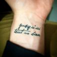 Idées tatouage citation : "Jusqu'ici tout va bien"