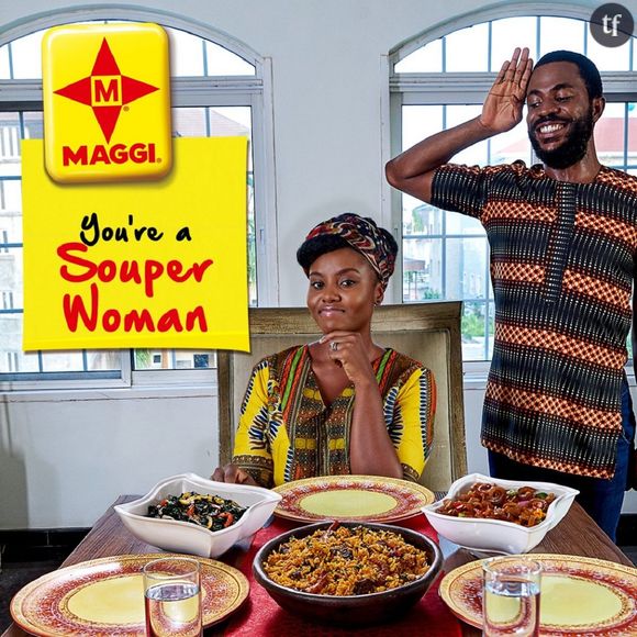 Une des affiches de la nouvelle publicité de Maggi au Nigeria