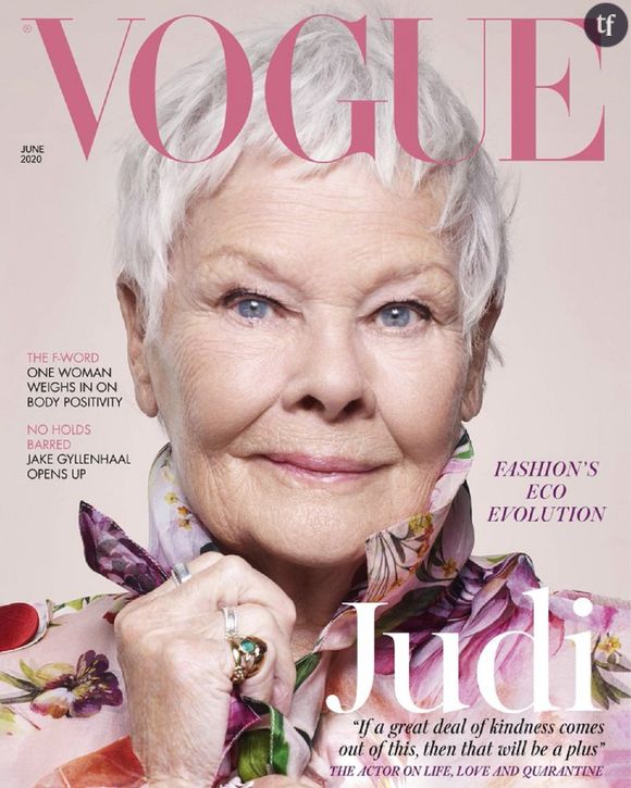 Judi Dench, flamboyante icône british en Une de "Vogue".