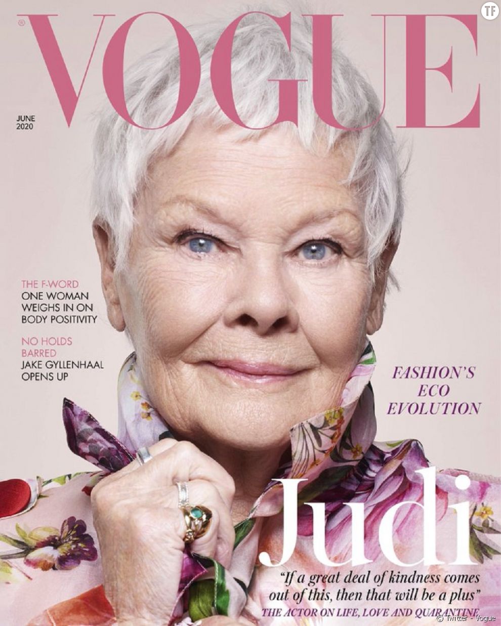 Judi Dench, flamboyante icône british en Une de &quot;Vogue&quot;.