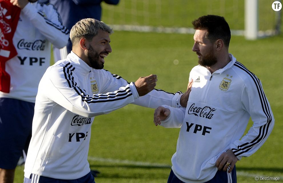  Lionel Messi et Sergio Aguero.  