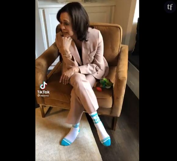 Les chaussettes péchues de la vice présidente Kamala Harris, un TikTok viral de Meena Harris.