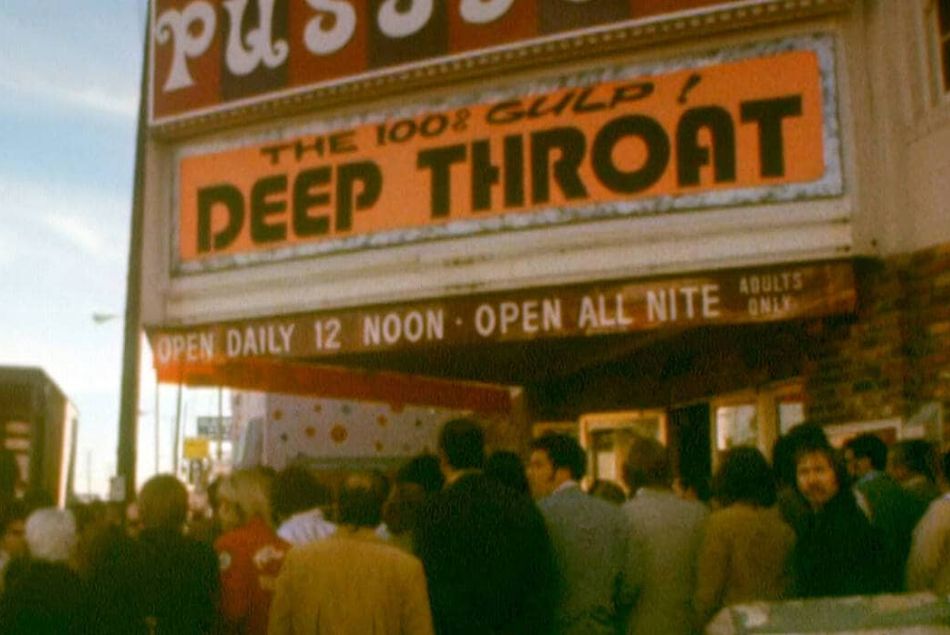 Projection du film porno "Gorge profonde" en 1973 aux Etats-Unis