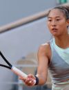 Qinwen Zheng lors des 8e de finale de Roland-Garros, le 30 mai, à Paris
