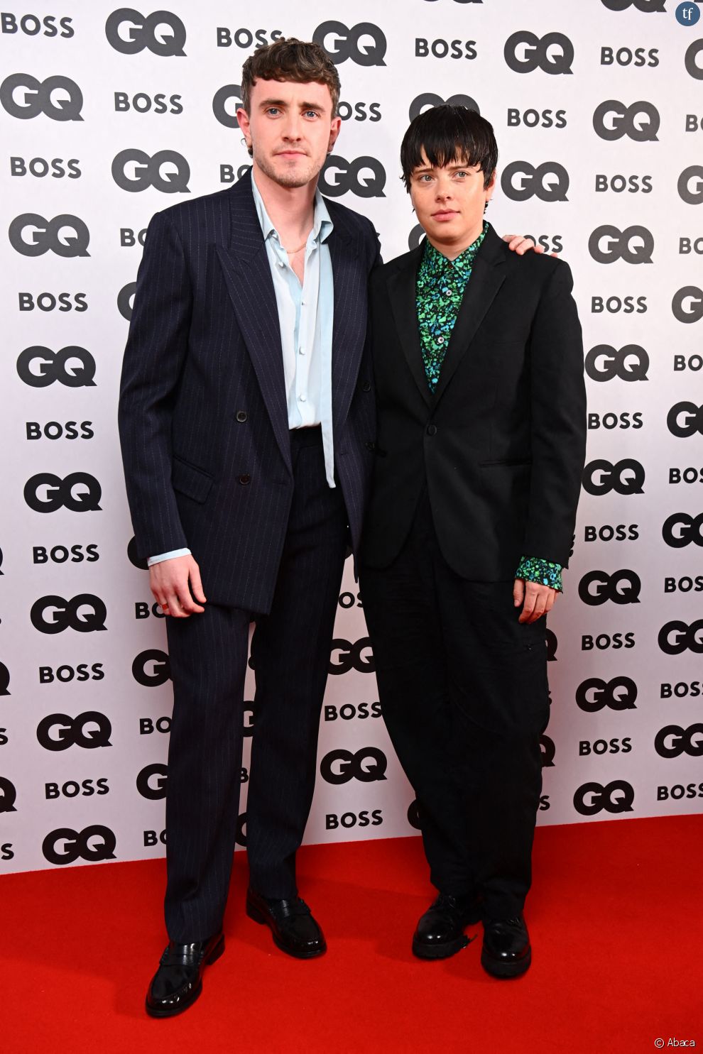 L&#039;acteur Paul Mescal et Charlotte Wells, réalisatrice d&#039;Aftersun, assistent aux GQ Men of the Year Awards au Mandarin Oriental Hyde Park, à Londres le 16 novembre 2022.