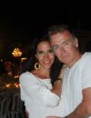 Franck Dubosc et son épouse Daniele soirée blanche organisée par le chef Christophe Leroy à Saint-Tropez le 09 Juillet 2013.