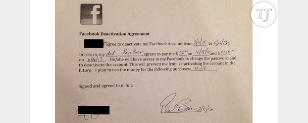 Un père paye sa fille pour qu'elle arrête d'aller sur Facebook