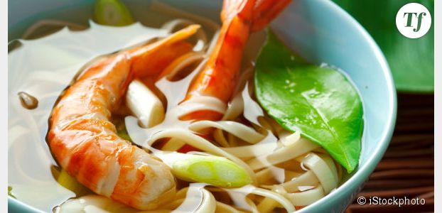 Recette chinoise rapide et facile : la soupe de nouilles aux crevettes